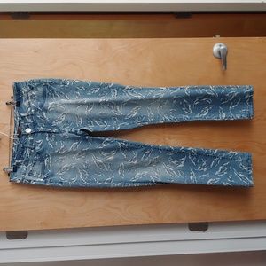 Seven7 Feather Print Skinny Jean